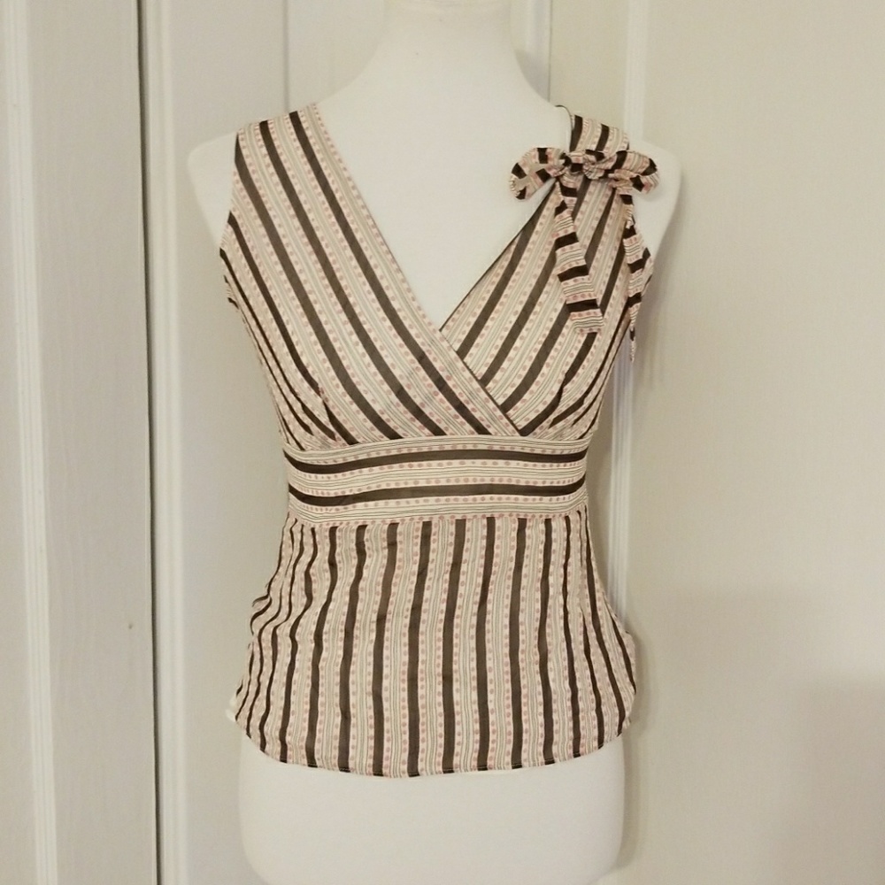 Ann Taylor Baby Doll Silky Muscle Top